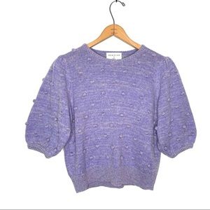 J.Crew Demylee puff sleeve Pom sweater sz M